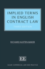 Image for Implied Terms in English Contract Law