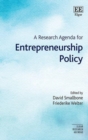 Image for A Research Agenda for Entrepreneurship Policy