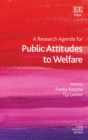 Image for A research agenda for public attitudes to welfare