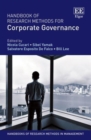 Image for Handbook of research methods for corporate governance  : innovative methods for future research