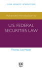 Image for Advanced Introduction to U.S. Federal Securities Law