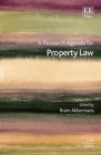 Image for A research agenda for property law