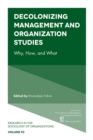 Image for Decolonizing Management and Organization Studies