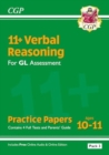 Image for 11+ GL Verbal Reasoning Practice Papers: Ages 10-11 - Pack 3 (with Parents&#39; Guide &amp; Online Edition)