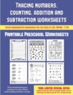 Image for Printable Preschool Worksheets (Tracing numbers, counting, addition and subtraction) : 50 Preschool/Kindergarten worksheets to assist with the understanding of number concepts