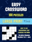 Image for Easy Crossword (Vols 1 &amp; 2) : Large print game book with 100 crossword puzzles: One crossword game per two pages: All crossword puzzles come with solutions: Makes a great gift for Crossword lovers