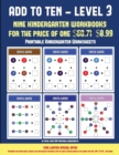 Image for Printable Kindergarten Worksheets (Add to Ten - Level 3) : 30 full color preschool/kindergarten addition worksheets that can assist with understanding of math