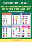 Image for Subtraction for Preschoolers (Kindergarten Subtraction/taking away Level 1) : 30 full color preschool/kindergarten subtraction worksheets that can assist with understanding of math (includes 8 additio