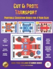 Image for Printable Education Books for 4 Year Olds (Cut and Paste Transport) : 20 full-color cut and paste kindergarten 3D activity sheets designed to develop visuo-perceptual skills in preschool children.