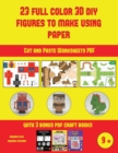 Image for Cut and Paste Worksheets PDF (23 Full Color 3D Figures to Make Using Paper) : A great DIY paper craft gift for kids that offers hours of fun