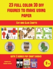 Image for Cut and Glue Crafts (23 Full Color 3D Figures to Make Using Paper) : A great DIY paper craft gift for kids that offers hours of fun