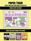 Image for Simple Art for Kids (Paper Town - Create Your Own Town Using 20 Templates) : 20 full-color kindergarten cut and paste activity sheets designed to create your own paper houses. The price of this book i