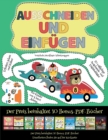 Image for Vorschule Druckbare Arbeitsmappen : Ausschneiden und Einfugen - Rennwagen