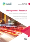 Image for Change and Persistence in Latin American Firm&#39;s Innovation: Management Research: Journal of the Iberoamerican Academy of Management