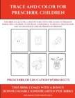 Image for Preschooler Education Worksheets (Trace and Color for preschool children)
