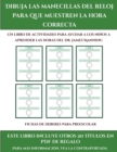 Image for Fichas de deberes para preescolar (Dibuja las manecillas del reloj para que muestren la hora correcta)
