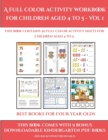 Image for Best Books for Four Year Olds (A full color activity workbook for children aged 4 to 5 - Vol 1) : This book contains 30 full color activity sheets for children aged 4 to 5