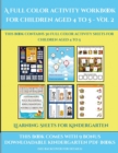 Image for Learning Sheets for Kindergarten (A full color activity workbook for children aged 4 to 5 - Vol 2)