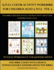 Image for Puzzles Worksheets for Kindergarten (A full color activity workbook for children aged 4 to 5 - Vol 4)