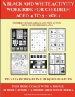 Image for Puzzles Worksheets for Kindergarten (A black and white activity workbook for children aged 4 to 5 - Vol 1)