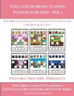 Image for Printable Preschool Worksheets (Full color brain teasing puzzles for kids - Vol 1)