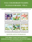 Image for Kindergarten Workbook (Full color brain teasing puzzles for kids - Vol 2)