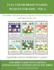 Image for Kindergarten Worksheet Games (Full color brain teasing puzzles for kids - Vol 2)
