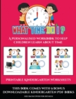 Image for Printable Kindergarten Worksheets (What time do I?) : A personalised workbook to help children learn about time
