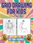 Image for Best Books on how to draw (Grid drawing for kids - Action Figures) : This book teaches kids how to draw Action Figures using grids
