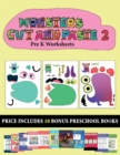 Image for Pre K Worksheets (20 full-color kindergarten cut and paste activity sheets - Monsters 2)