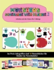 Image for Arbeiten mit der Schere fur 3-Jahrige : 20 vollfarbige Kindergarten-Arbeitsblatter zum Ausschneiden und Einfugen - Monster 2