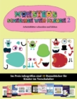Image for Arbeitsblatter schneiden und kleben : 20 vollfarbige Kindergarten-Arbeitsblatter zum Ausschneiden und Einfugen - Monster 2