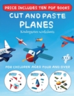 Image for Kindergarten Worksheets (Cut and Paste - Planes)