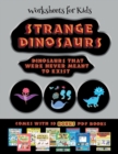 Image for Worksheets for Kids (Strange Dinosaurs - Cut and Paste)