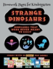 Image for Homework Pages for Kindergarten (Strange Dinosaurs - Cut and Paste)
