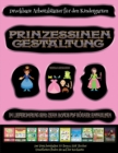 Image for Druckbare Arbeitsblatter fur den Kindergarten : Prinzessinen-Gestaltung - Ausschneiden und Einfugen