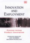 Image for Innovation and employment  : process versus product innovation