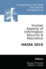 Image for Proceedings of the Ninth International Symposium on Human Aspects of Information Security &amp; Assurance (HAISA 2015)
