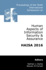 Image for Proceedings of the Tenth International Symposium on Human Aspects of Information Security &amp; Assurance (HAISA 2016)