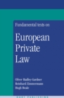 Image for Fundamental texts on European private law