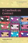 Image for A casebook on contract