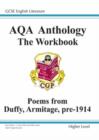 Image for GCSE English Literacy AQA Anthology : Duffy and Armitage Pre 1914 : Higher Poetry Workbook