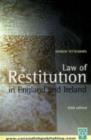 Image for Law of restitution in England and Ireland
