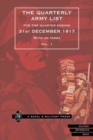 Image for QUARTERLY ARMY LIST FOR THE QUARTER ENDING 31st DECEMBER 1917 Volume 1