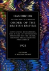 Image for Handbook to the Most Excellent Order of the British Empire (1921)