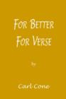 Image for For Better - for Verse
