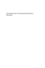 Image for Emerging Issues in International Business Research.