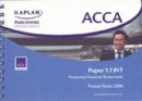 Image for ACCA Paper 1.1 Int Preparing Financial Statements