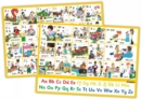 Image for Jolly Phonics Letter Sound Wall Charts : In Precursive Letters (British English edition)