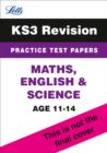 Image for Maths, English and science: Practice test papers